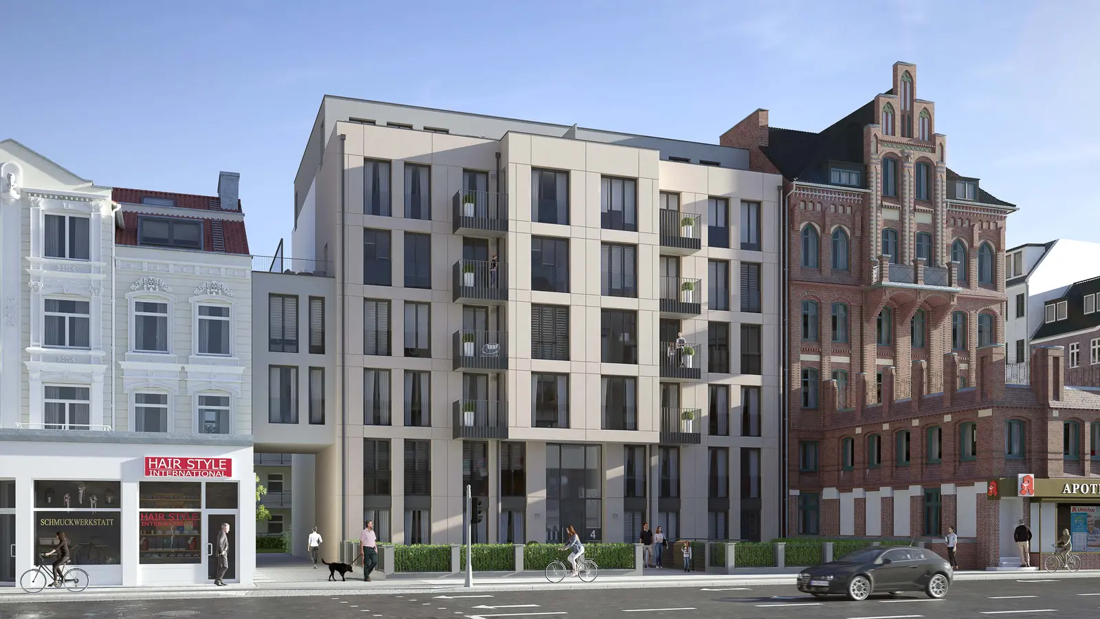 Neubauprojekt KM FOUR in Hamburg-Hohenfelde, Eingang